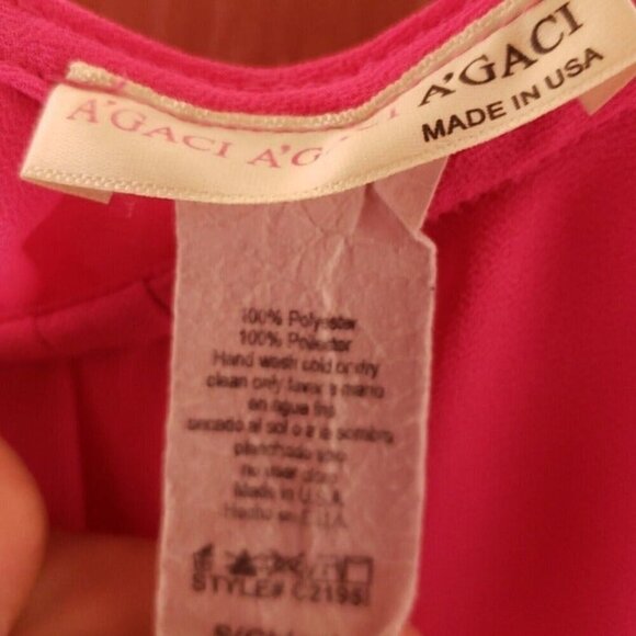 A'Gaci Womens Pink Roll Tab Sleeve Blouse Small - Picture 7 of 7